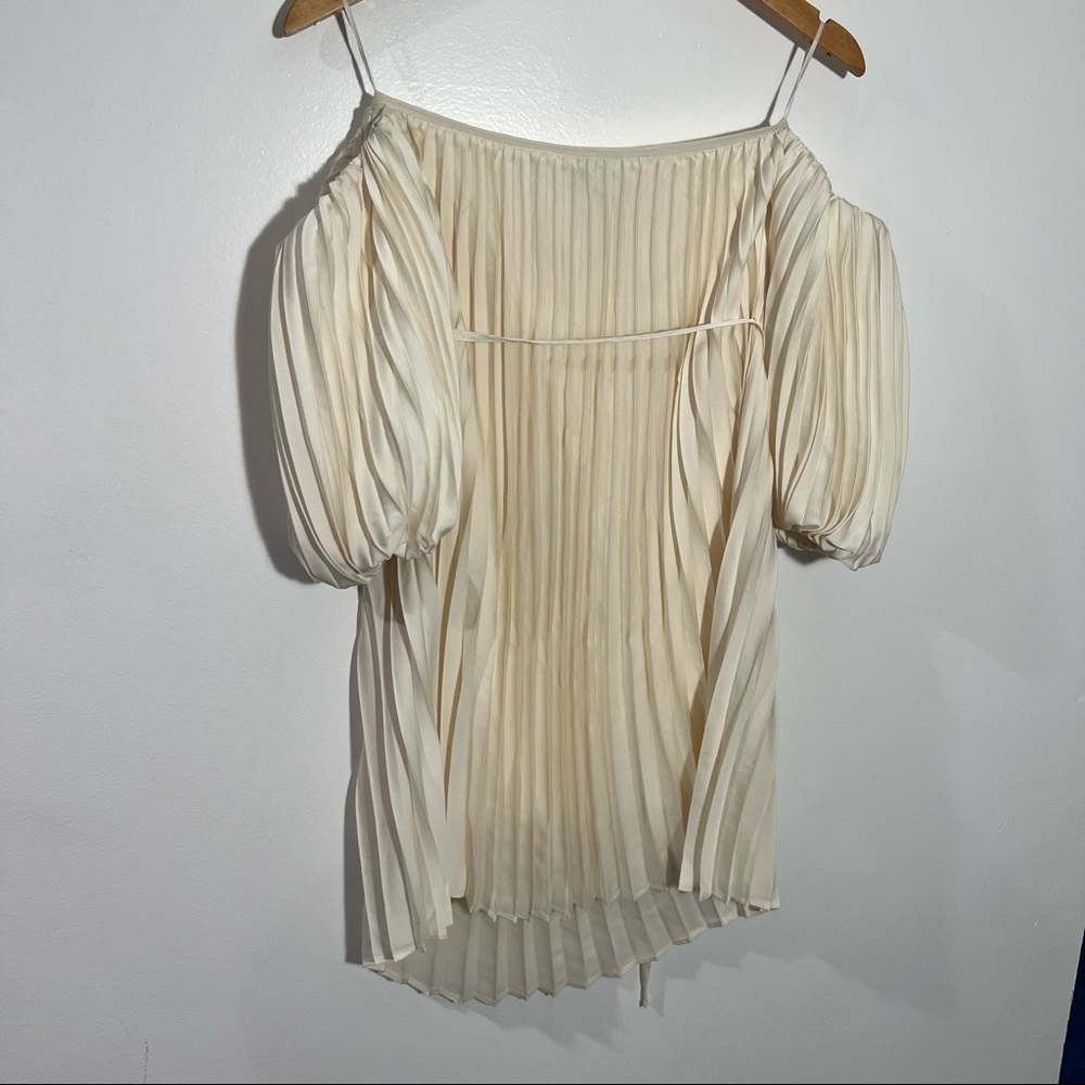 Express Pleated Off The Shoulder Mini Dress In Swan Size XS - Picture 8 of 14